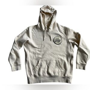 TODD PATRICK cream Hoodie with Embroidered Logo